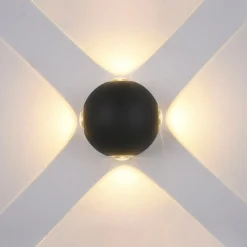 Sklep Kaja Kinkiet elewacyjny 4-stronny kula LED PL-307B TRIVENTO | Kaja* Kinkiety Ogrodowe