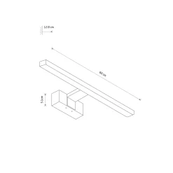 Sklep Kaja Kinkiet LED do łazienki 60cm LED 12W 3000K 10666 CEZANNE LED | Kaja* Lampy Led