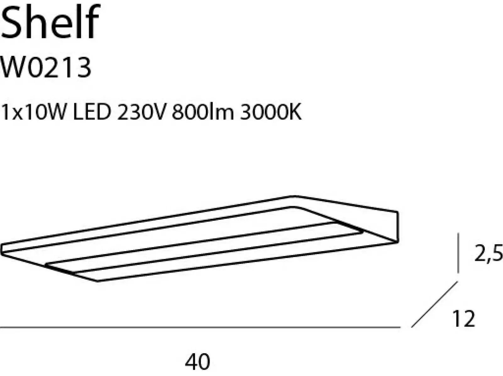 Sklep Kaja Kinkiet LED nad obraz, ciepłe światło 3000K MX W0213 SHELF | Kaja* Lampy Led