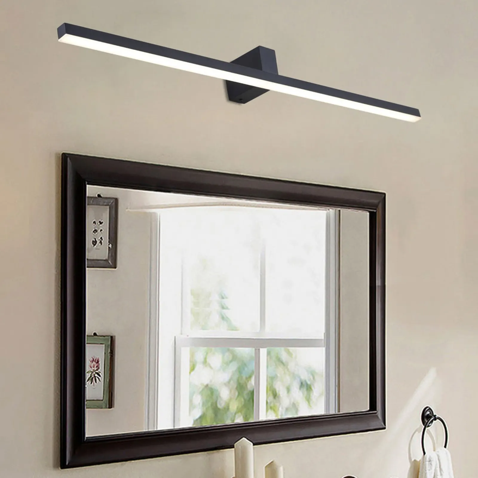 Sklep Kaja Kinkiet LED, prosta lampa nad lustro LP-778/1W XXL BK z serii NEVADA* Lampy Led