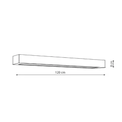 Sklep Kaja Kinkiet techniczny listwa LED 120cm GS-LWA-18W BK CCT IBROS | Kaja* Lampy Led