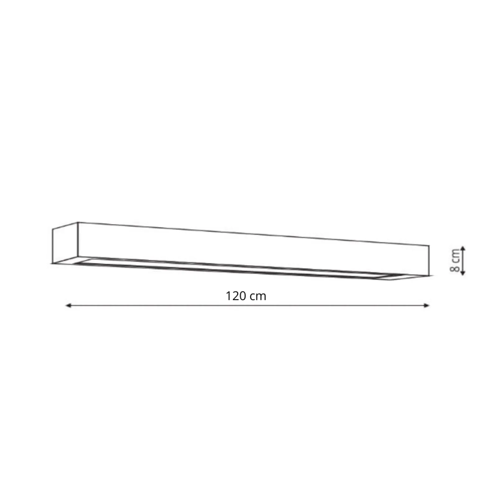 Sklep Kaja Kinkiet techniczny listwa LED 120cm GS-LWA-18W BK CCT IBROS | Kaja* Lampy Led