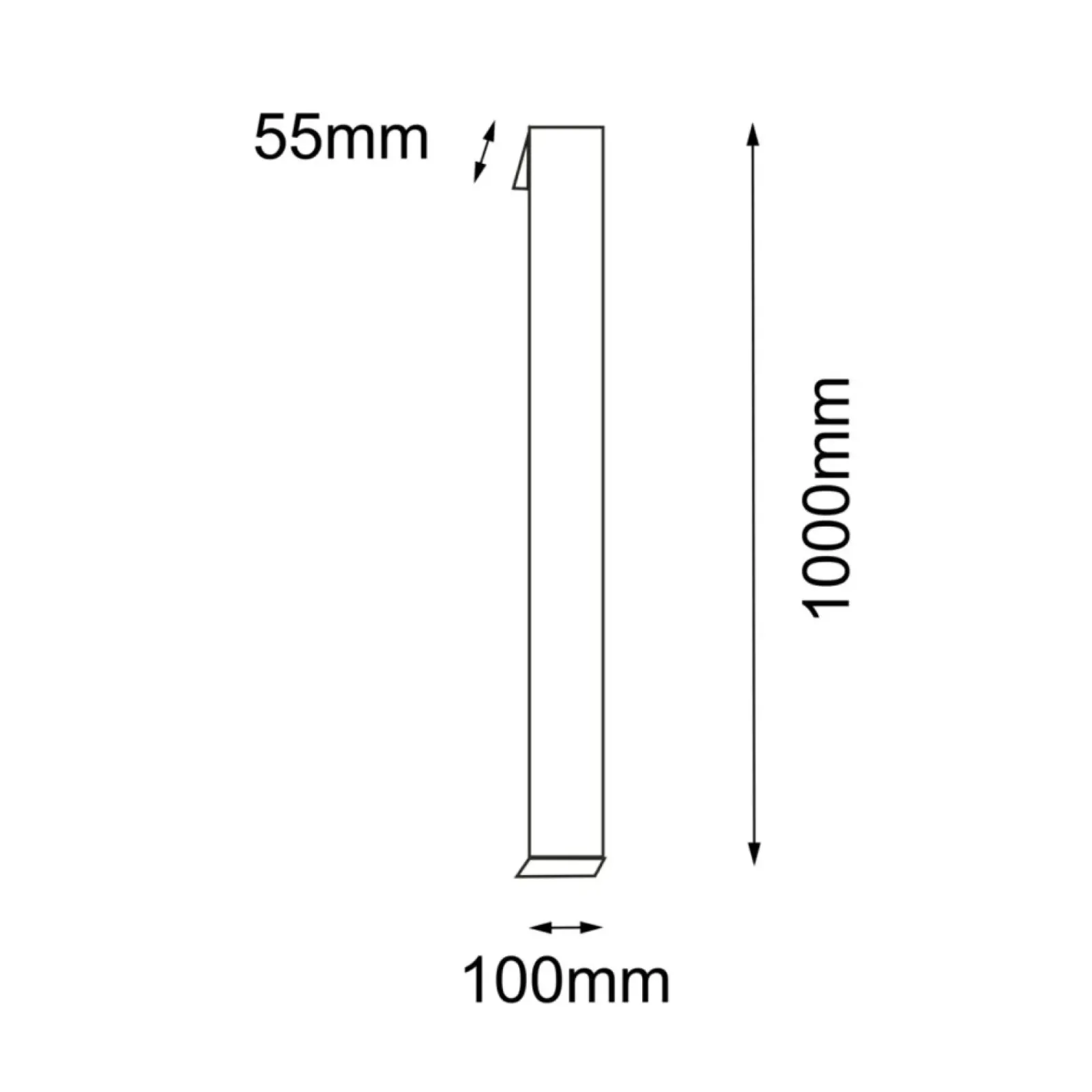 Sklep Kaja Kinkiet w kolorze antracytowym 100cm 4000K ANT 9924 HIKONE | Kaja* Kinkiety Ogrodowe