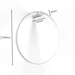 Sklep Kaja Kinkiet w kształcie koła 90cm do łazienki LP-999/1W L WH MIRROR* Lampy Led