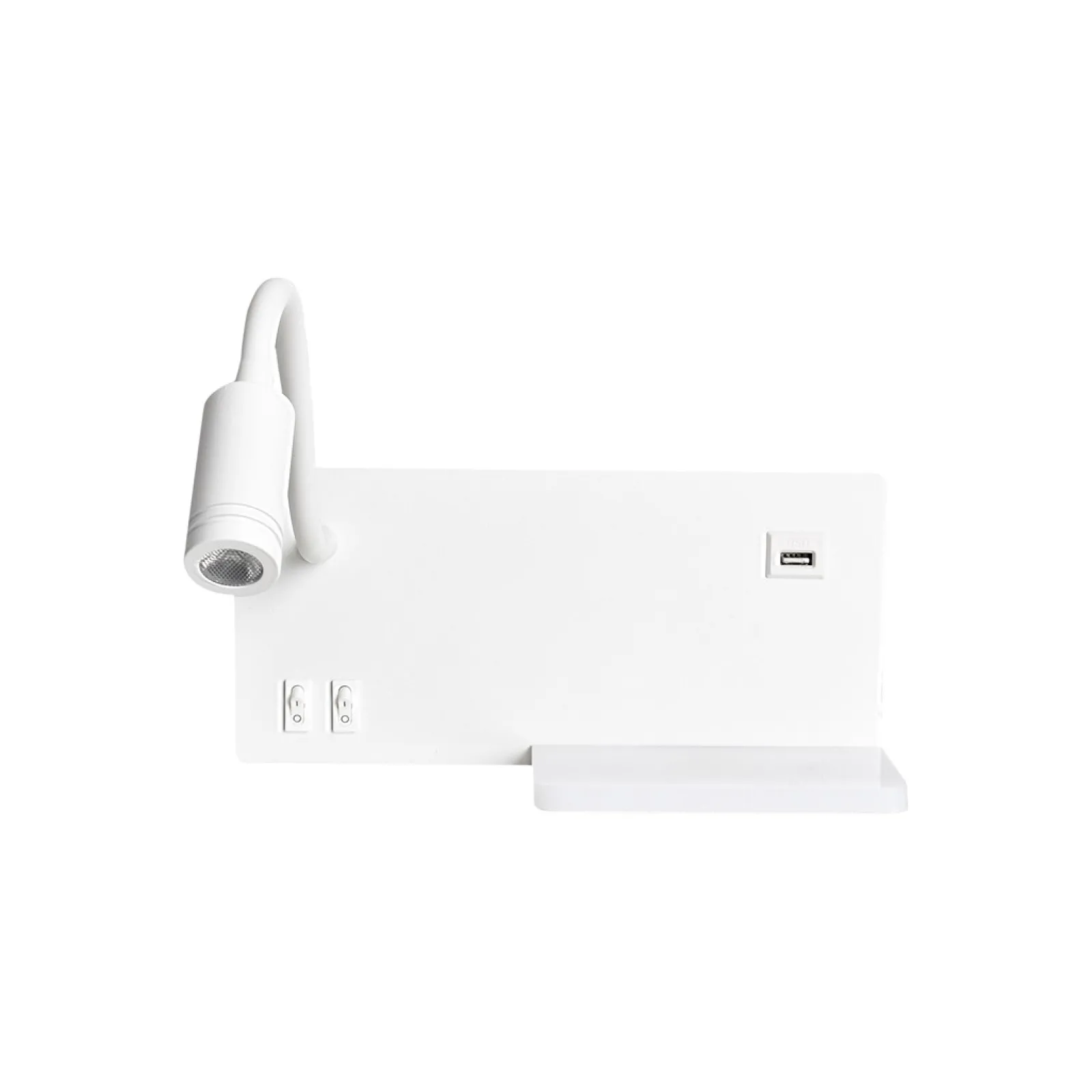 Sklep Kaja Kinkiet z półką i gniazdem USB, do sypialni ML6343 SHELF | Kaja* Lampy Led