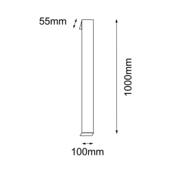 Sklep Kaja Kinkiet zewnętrzny LED - antracyt 100cm 3000K ANT 9923 HIKONE | Kaja* Kinkiety Ogrodowe
