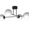 Sklep Kaja Klasyczna, czarno-srebrna lampa sufitowa LX 4276 GLAME | Kaja Shop