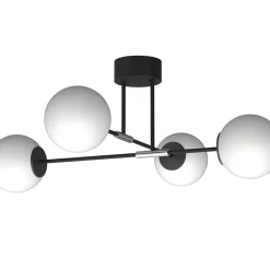 Sklep Kaja Klasyczna, czarno-srebrna lampa sufitowa LX 4276 GLAME | Kaja Shop