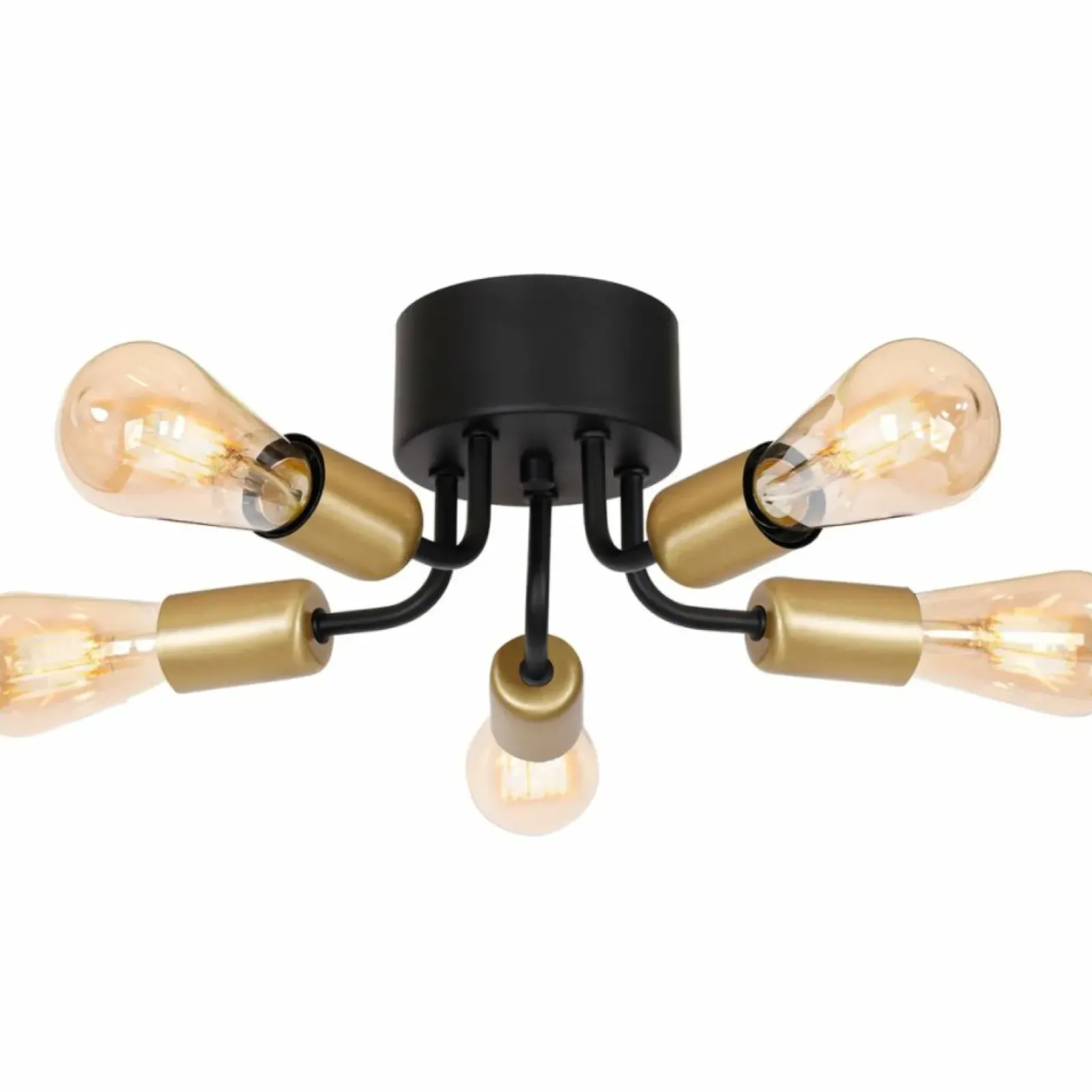 Sklep Kaja Klasyczna, czarno-złota lampa bez kloszy LX 1062 BRENDA | Kaja Outlet