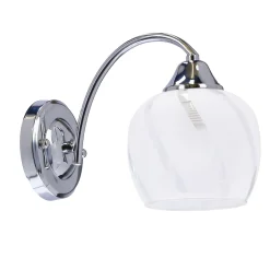 Sklep Kaja Klasyczna lampa ścienna, srebrny kinkiet 21-09449 PREGO | Kaja* Kinkiety Tradycyjne