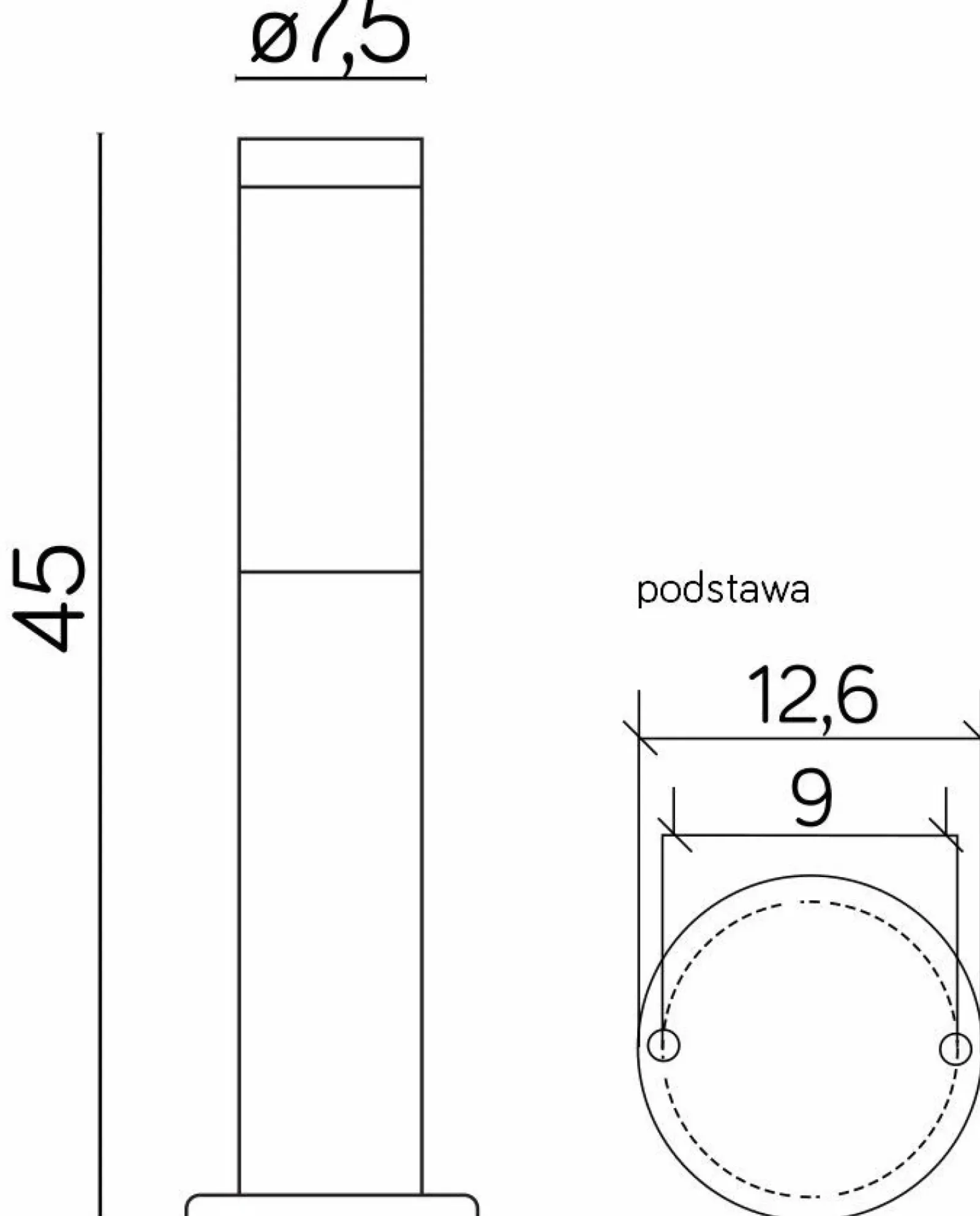 Sklep Kaja Klasyczna lampa ogrodowa z dużym gwintem ST 022-450 BL z serii INOX | Kaja Oświe* Lampy Ogrodowe Stojące