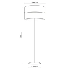 Sklep Kaja Klasyczna lampa podłogowa z abażurem boho TK 5123 z serii NICOL | Kaja* Lampy Podłogowe Z Abażurem