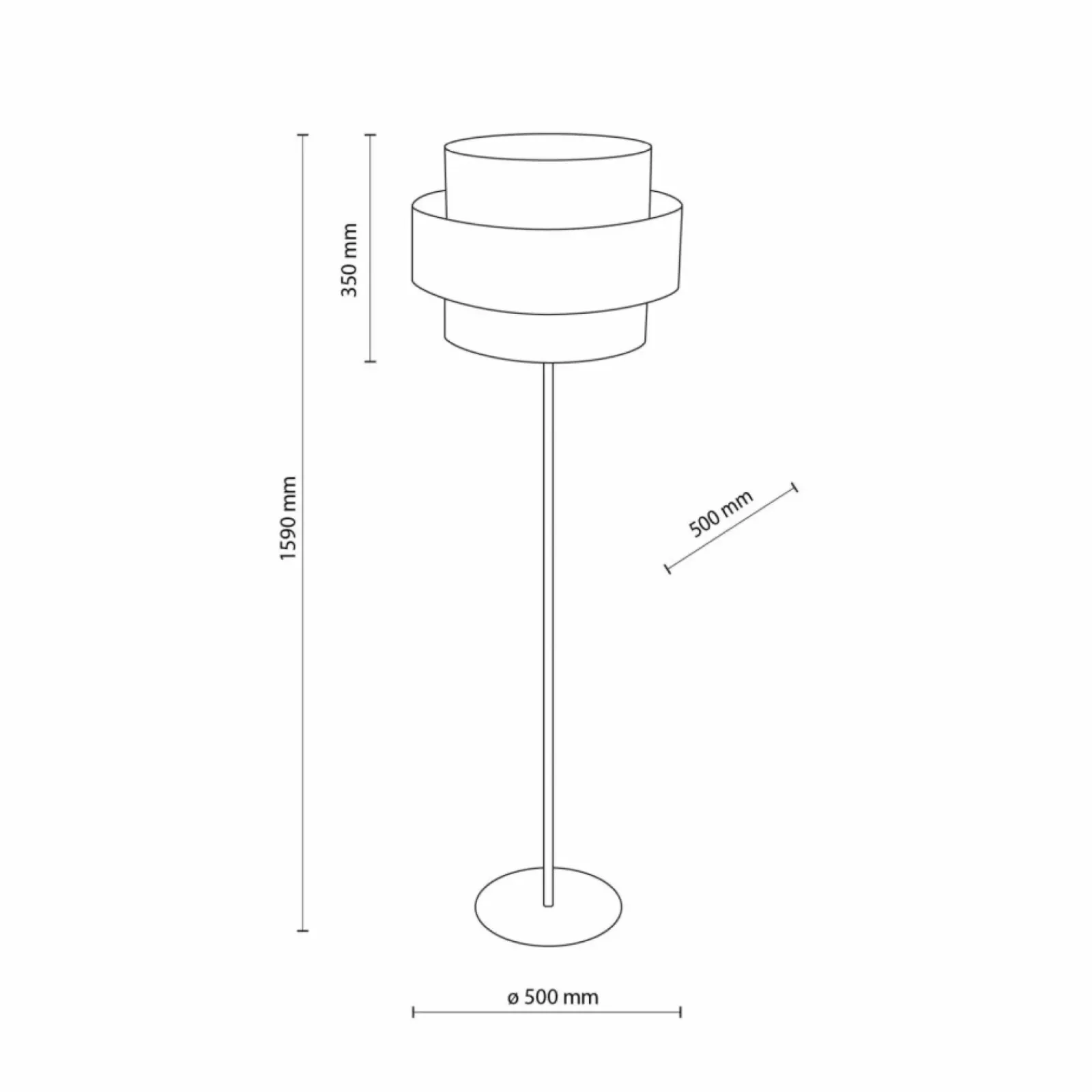 Sklep Kaja Klasyczna lampa podłogowa w stylu eco TK 5405 CALISTO JUTA | Kaja* Lampy Podłogowe Z Abażurem|Tradycyjne Lampy Podłogowe