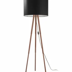 Sklep Kaja Klasyczna lampa stojąca drewniany trójnóg TK 5286 TOKYO | Kaja* Lampy Podłogowe Z Abażurem