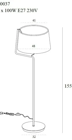 Sklep Kaja Klasyczna lampa stojąca z abażurem MX F0037 CHICAGO | Kaja Oświetlenie* Lampy Podłogowe Z Abażurem