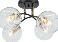 Sklep Kaja Klasyczna lampa sufitowa do salonu 8084/4 BL TR ELBA | Kaja Online