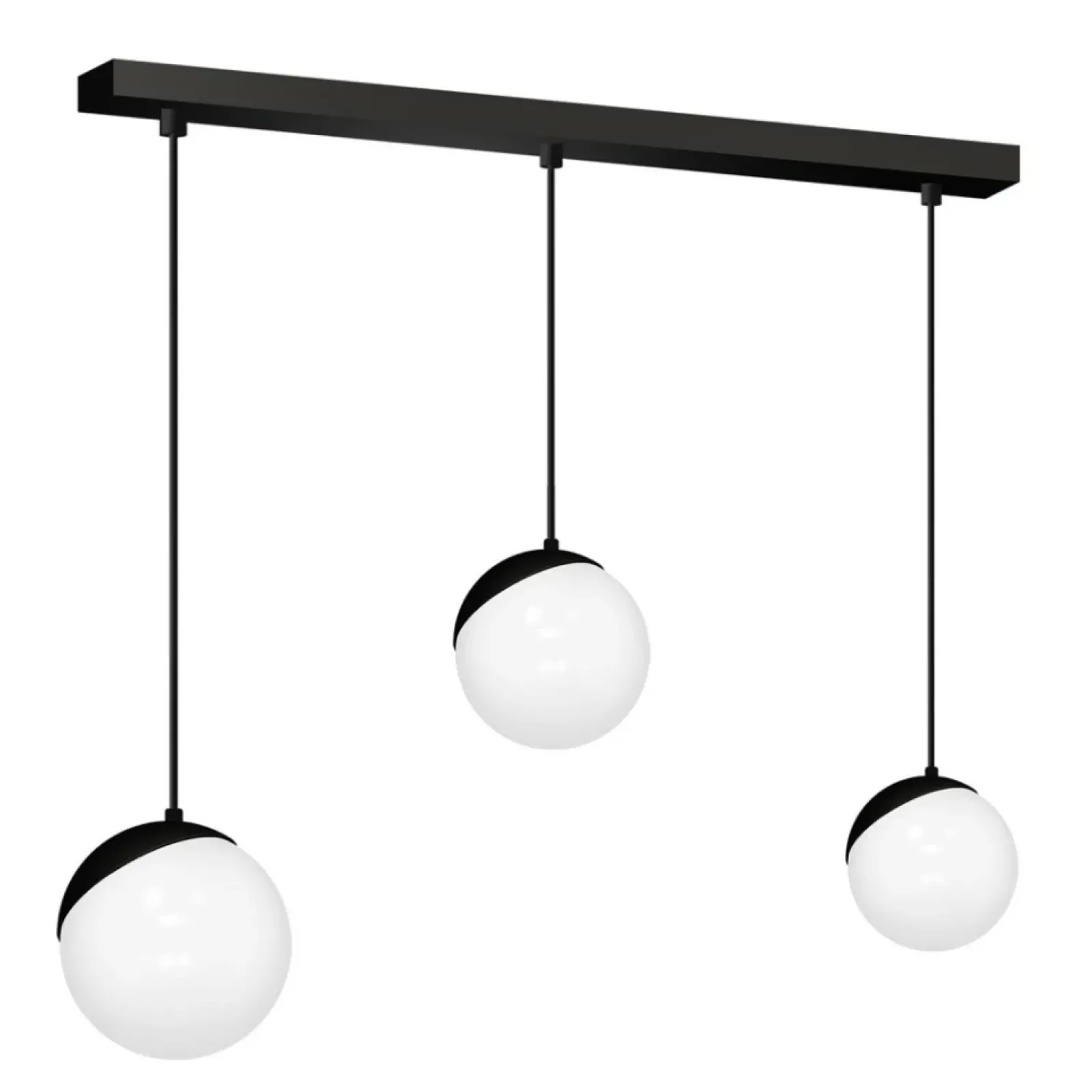 Sklep Kaja Klasyczna lampa wisząca, czarno-biała MLP7237 z serii SFERA | Kaja Oświetlenie Discount