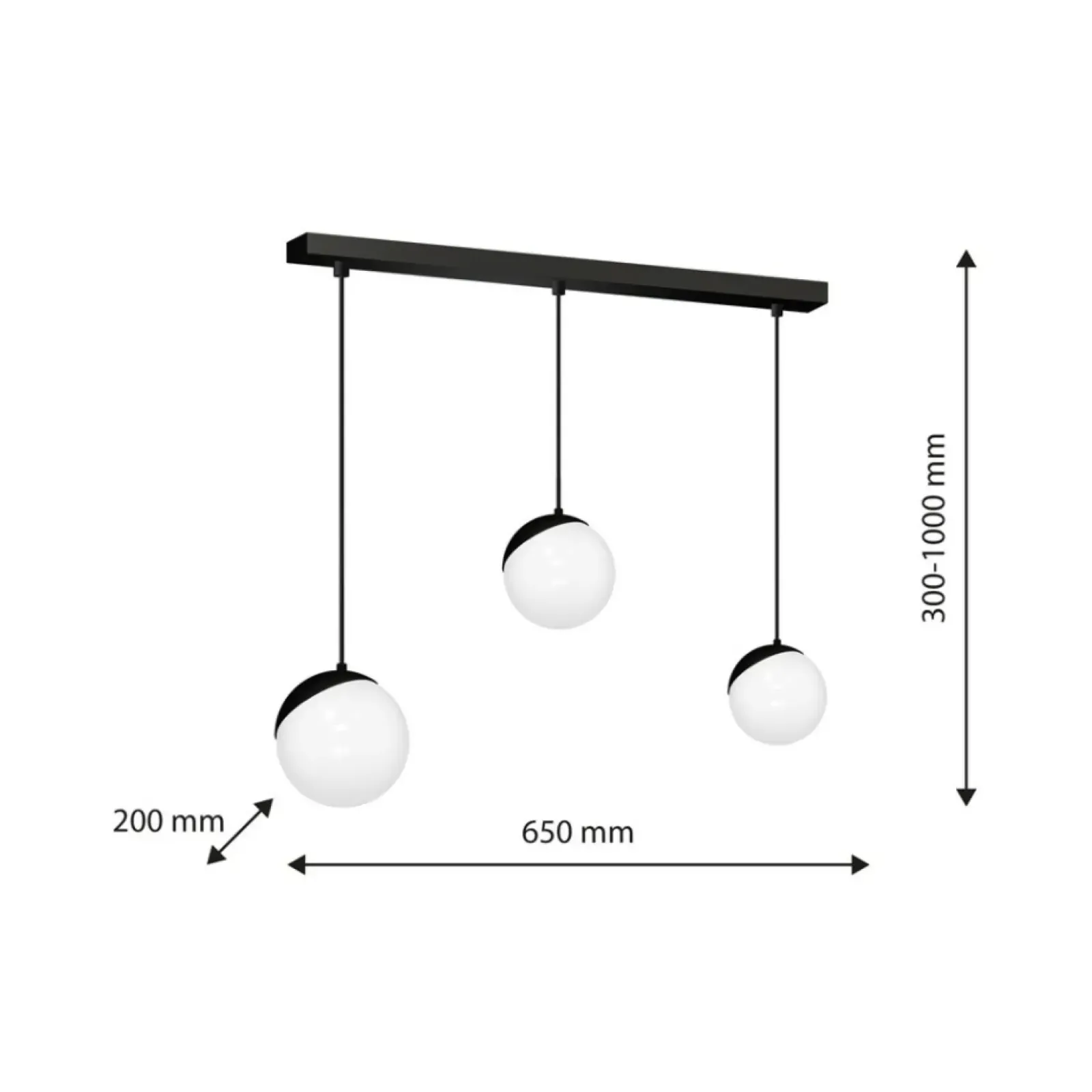 Sklep Kaja Klasyczna lampa wisząca, czarno-biała MLP7237 z serii SFERA | Kaja Oświetlenie Discount