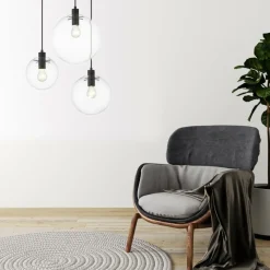 Sklep Kaja Klasyczna lampa wisząca do salonu LP-004/3P BK PUERTO | Kaja Cheap