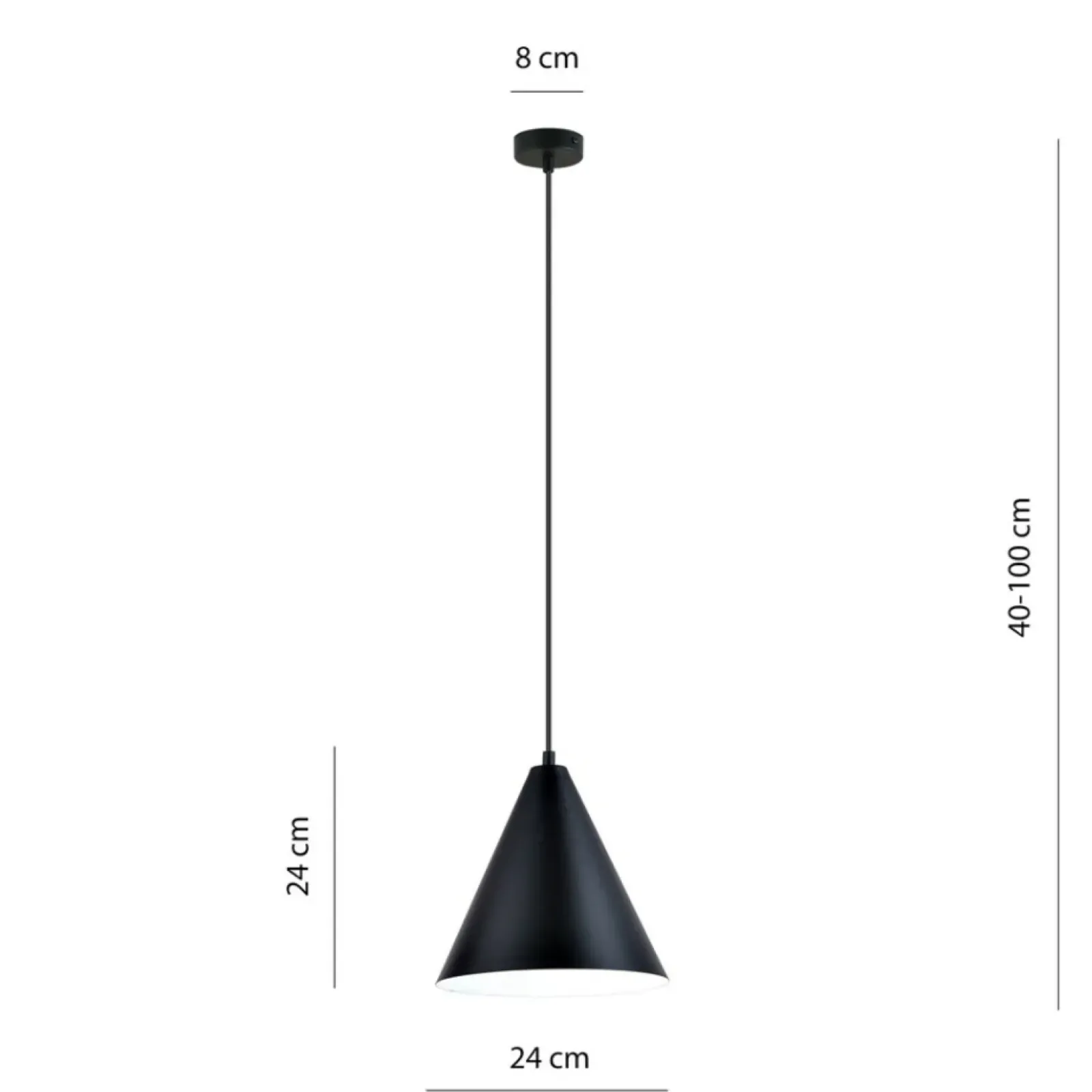 Sklep Kaja Klasyczna lampa wisząca, klosz w ksztacie stożka 1270/1 z serii REBEL Fashion