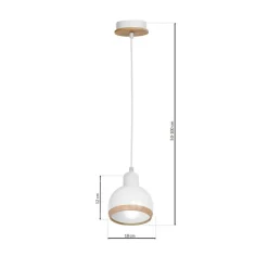 Sklep Kaja Klasyczna lampa wisząca w m kolorze MLP7043 z serii OVAL | Kaja Oświetlenie biały Discount