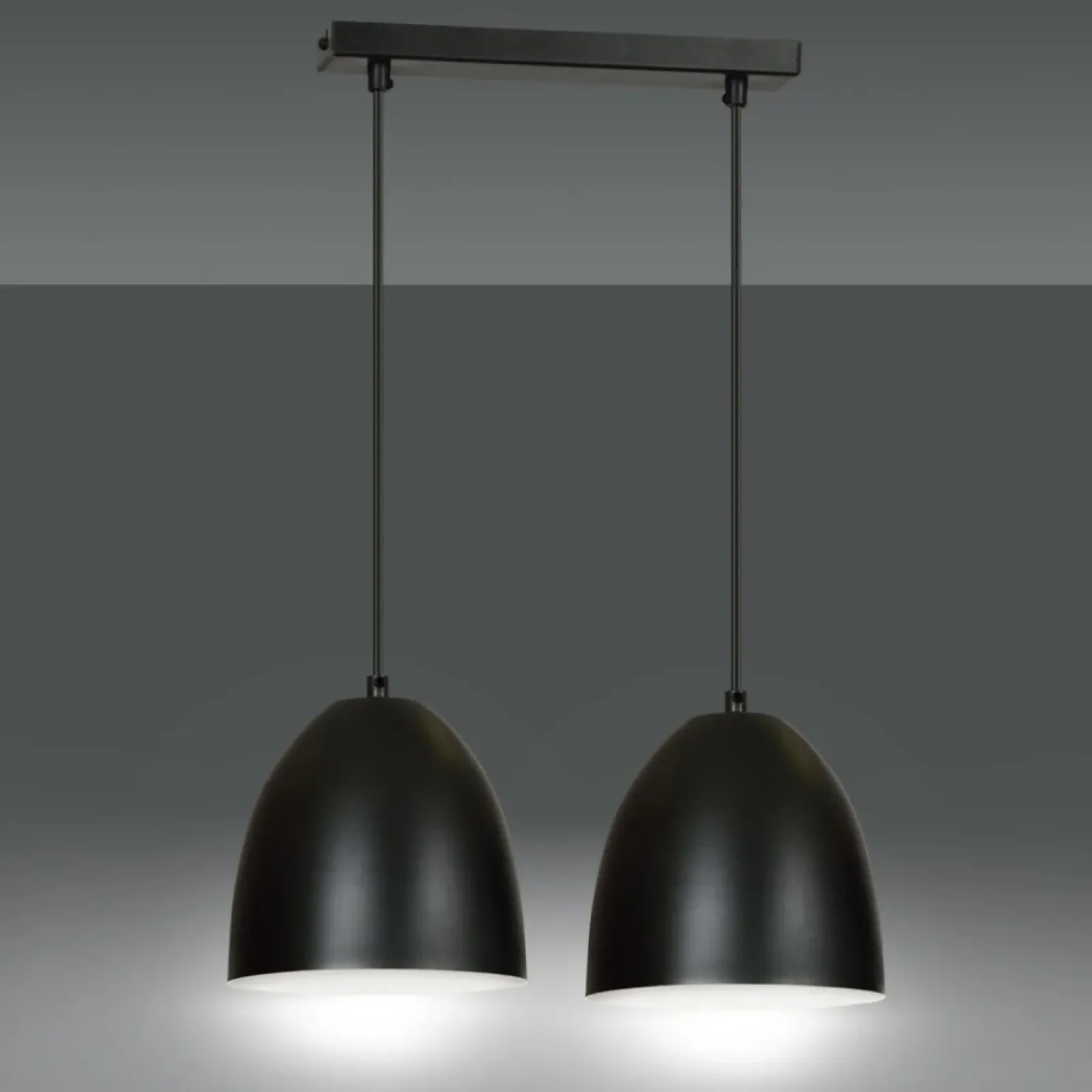 Sklep Kaja Klasyczna lampa wisząca z 2 czarnymi kloszami 391/2 | Kaja Oświetlenie Best Sale