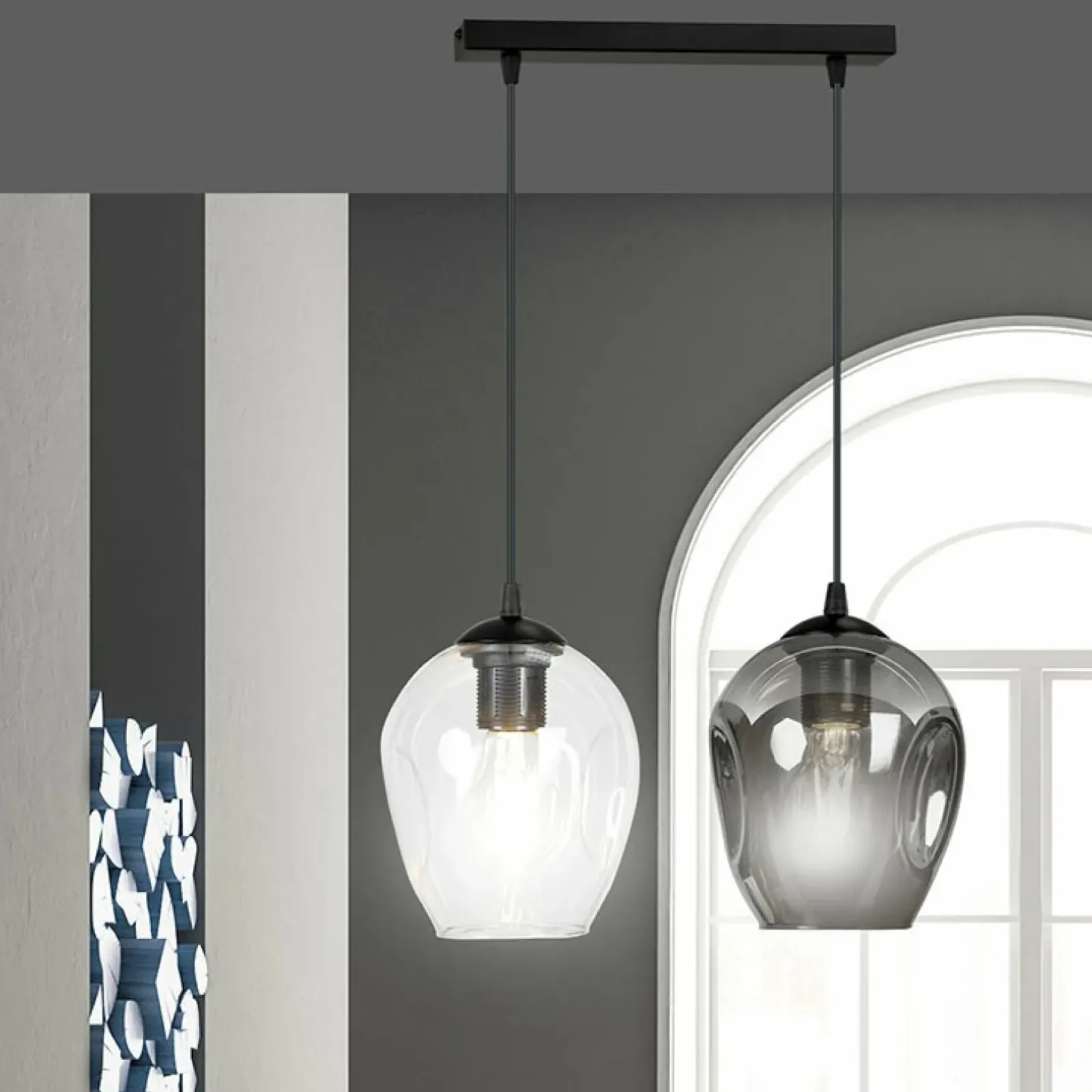 Sklep Kaja Klasyczna lampa wisząca z nieregularnymi kloszami 682/2 ISTAR | Kaja Best
