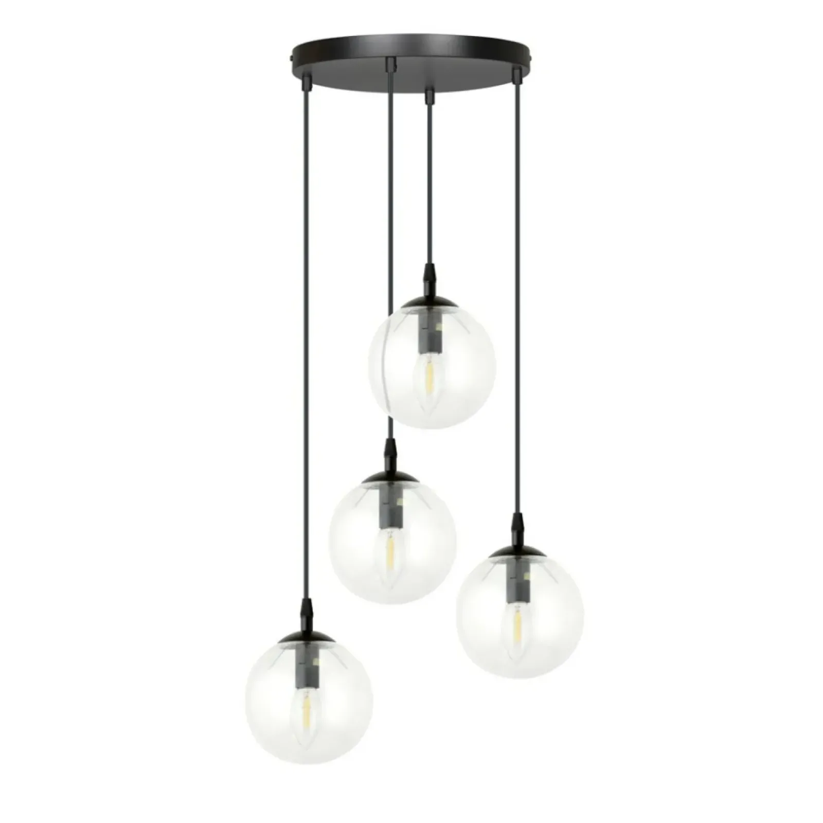 Sklep Kaja Klasyczna lampa wisząca z kulistymi kloszami 711/4PREM | Kaja Discount