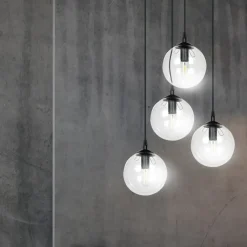 Sklep Kaja Klasyczna lampa wisząca z kulistymi kloszami 711/4PREM | Kaja Discount
