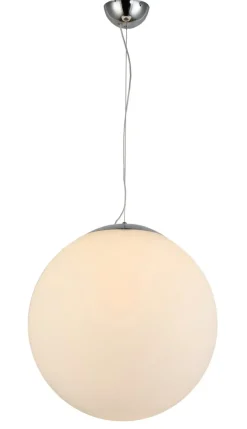 Sklep Kaja Klasyczna lampa wisząca z dużą kulą ⌀30cm AZ2516 WHITE BALL | Kaja biały Fashion