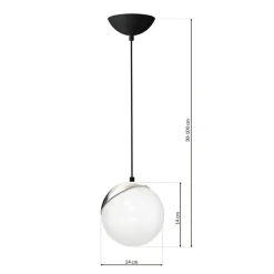 Sklep Kaja Klasyczna lampa wisząca z mlecznym kloszem MLP4673 z serii SFERA | Kaja Oświetle Discount