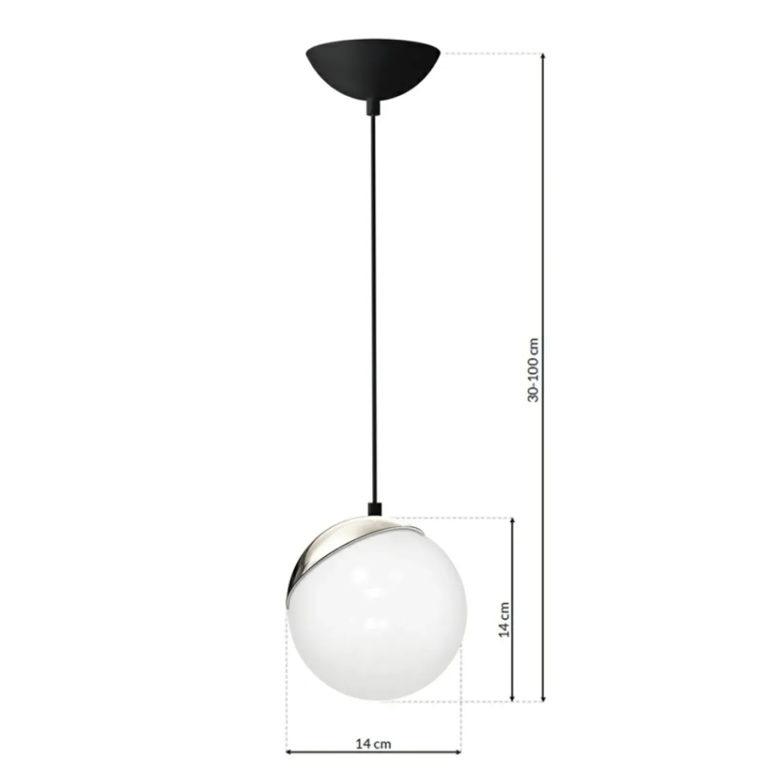 Sklep Kaja Klasyczna lampa wisząca z mlecznym kloszem MLP4673 z serii SFERA | Kaja Oświetle Discount