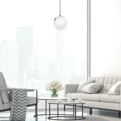Sklep Kaja Klasyczna lampa wisząca z mlecznym kloszem MLP4673 z serii SFERA | Kaja Oświetle Discount