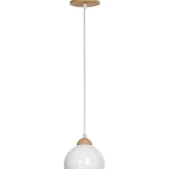 Sklep Kaja Klasyczna lampa wisząca z drewnianym elementem MLP6440 z serii DAMA | Kaja Oświe Online
