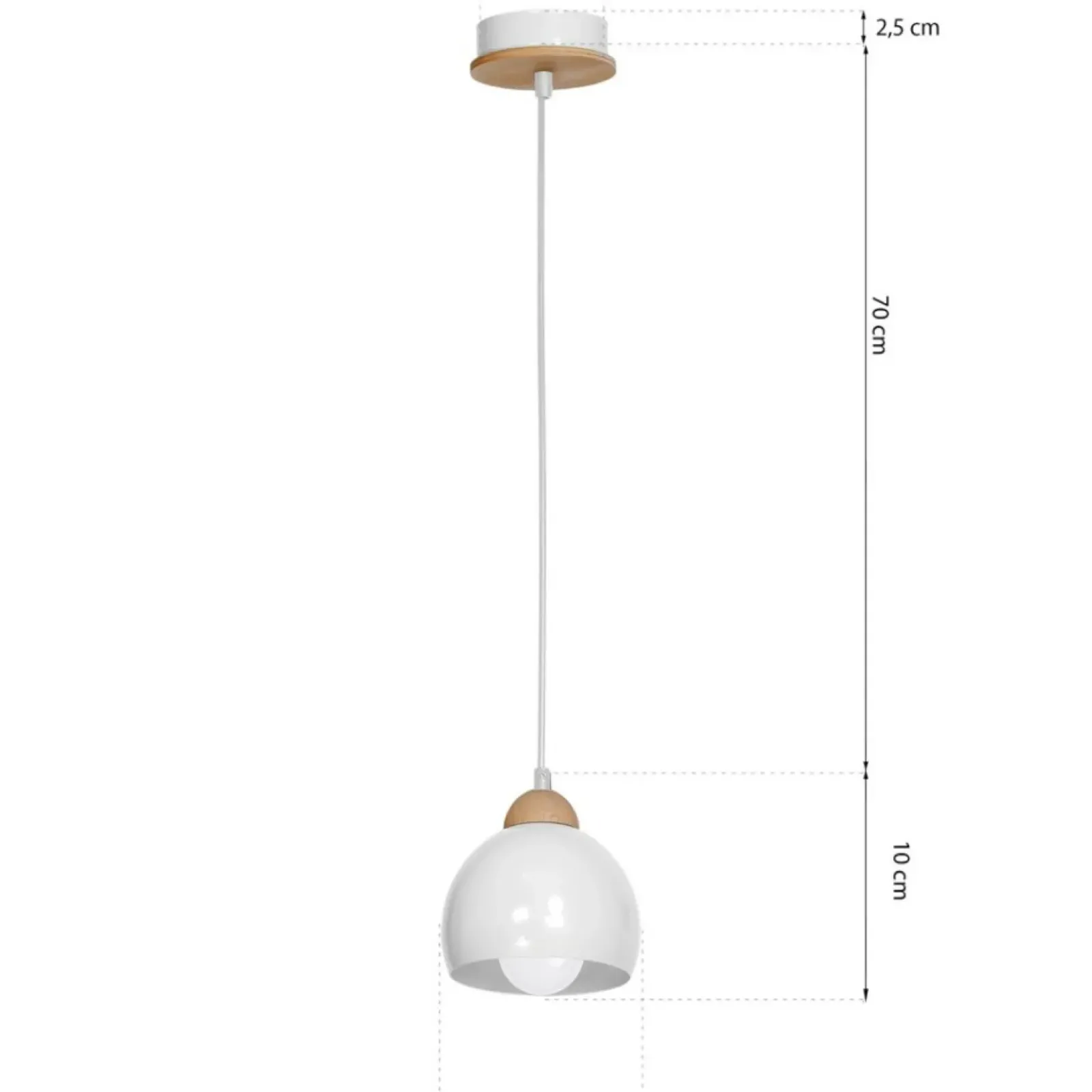 Sklep Kaja Klasyczna lampa wisząca z drewnianym elementem MLP6440 z serii DAMA | Kaja Oświe Online