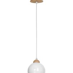 Sklep Kaja Klasyczna lampa wisząca z drewnianym elementem MLP6440 z serii DAMA | Kaja Oświe Online