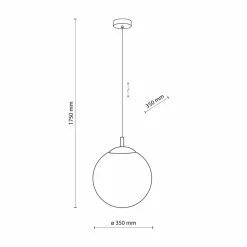 Sklep Kaja Klasyczna lampa wisząca z białą kulą ⌀35cm TK 5671 ESME WHITE | Kaja Hot
