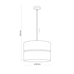 Sklep Kaja Klasyczna lampa wisząca z abażurem, do sypialni TK 5772 z serii ECO Best