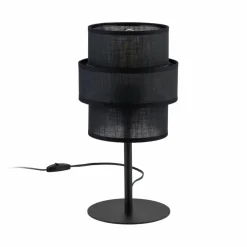 Sklep Kaja Klasyczna lampka na szafkę w sypialni TK 5895 CALISTO BLACK | Kaja* Lampki Stołowe Z Abażurem|Tradycyjne Lampki Stołowe