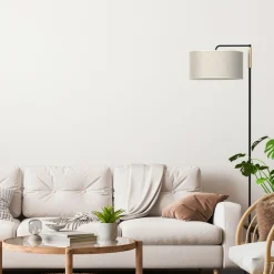 Sklep Kaja Klasyczna, prosta lampa podłogowa z abażurem MLP7454 ATLANTA | Kaja* Lampy Podłogowe Z Abażurem|Tradycyjne Lampy Podłogowe