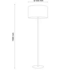 Sklep Kaja Klasyczna, prosta lampa podłogowa z abażurem TK 5475 z serii EARTH* Lampy Podłogowe Z Abażurem
