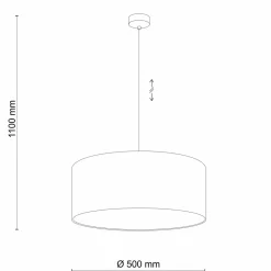 Sklep Kaja Klasyczna, regulowana lampa wisząca z abażurem TK 4654 z serii EARTH Best Sale
