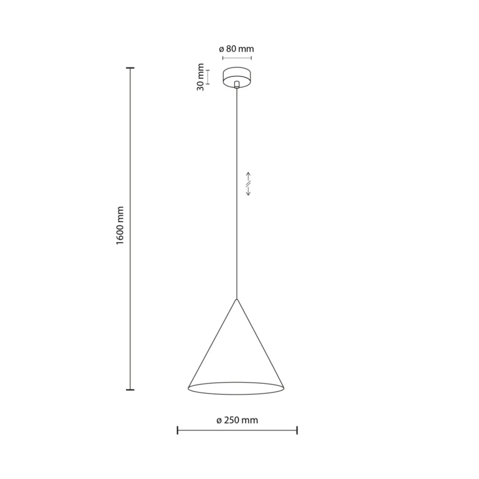 Sklep Kaja Klasyczna, stożkowa lampa wisząca ⌀25cm TK 6630 CONO | Kaja Flash Sale