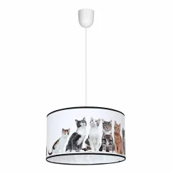 Sklep Kaja Klasyczny żyrandol z abażurem w kotki MLP4281 CATS | Kaja Oświetlenie Shop