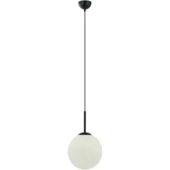 Sklep Kaja Klasyczny zwis z mlecznym kloszem ⌀25cm PND-5578-1M-BK z serii DEORE Store