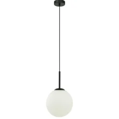 Sklep Kaja Klasyczny zwis z okrągłym kloszem PND-5578-1S-BK DEORE | Kaja Cheap