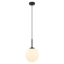 Sklep Kaja Klasyczny zwis z okrągłym kloszem PND-5578-1S-BK DEORE | Kaja Cheap