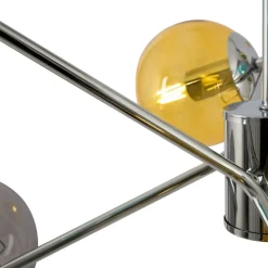 Sklep Kaja Kolorowa lampa wisząca, z kloszami kulkami MOD139PL-06CH z serii NANCY chrom Discount