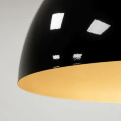 Sklep Kaja Kopułowa, czarno-złota lampa wisząca ⌀33cm 10694 HEMISPHERE | Kaja Discount