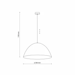 Sklep Kaja Kopułowa lampa wisząca, kolor miętowy ⌀50cm TK 974 FARO | Kaja Shop